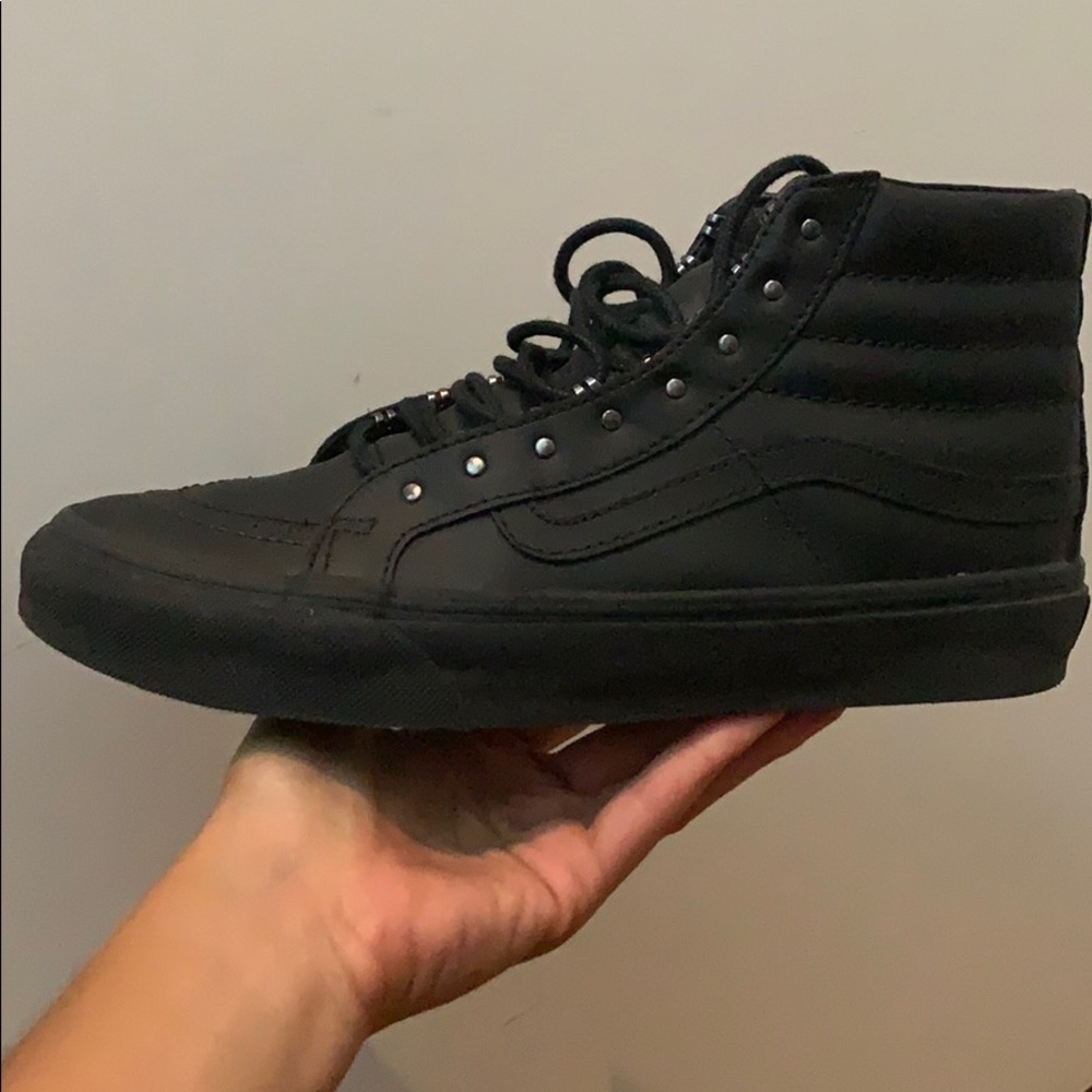 NEW Vans SK8-HI SLIM Rivets Gunmetal/Black Sz 8 W